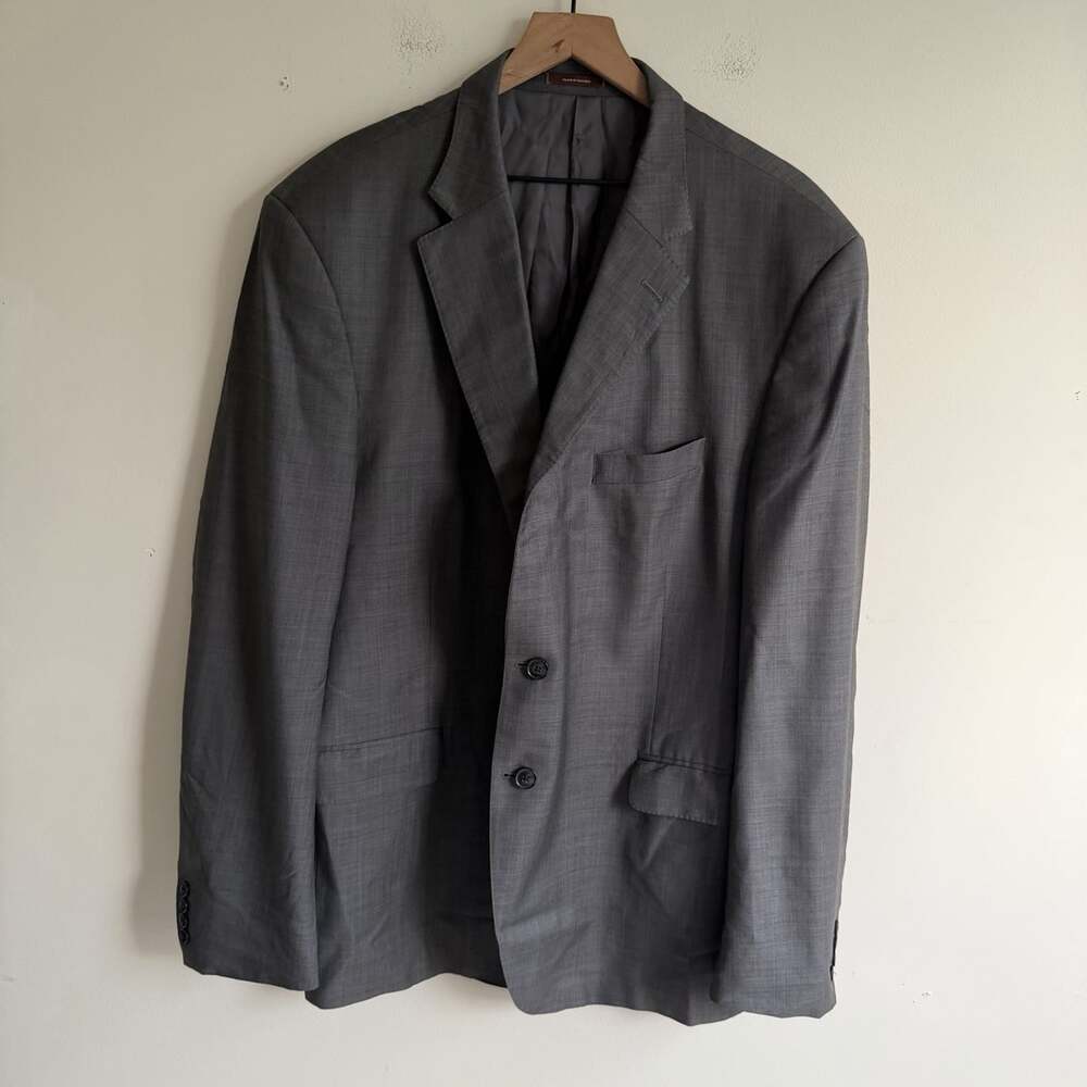 Peter Millar 100% Wool Gray Blazer 2 Button Men’s Size 50T Long Office Career